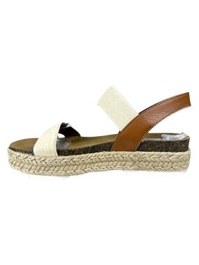 Steve Madden Jacklin Leather Espadrille Slingback Sandals Size 9 Boho Coastal